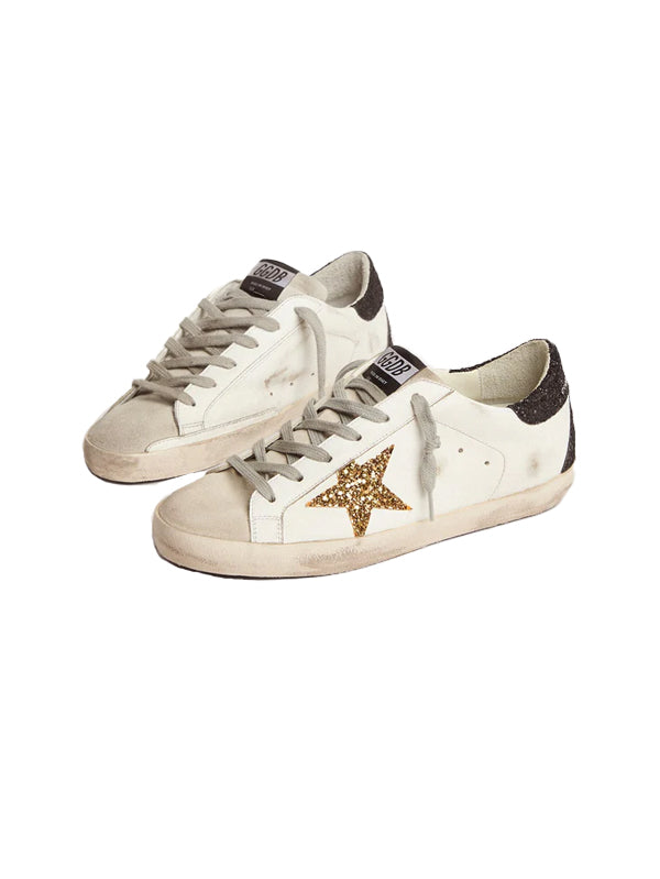 Golden Goose Super-Star in Nappa Leather with Gold Glitter