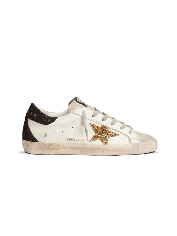 Golden Goose Super-Star in Nappa Leather with Gold Glitter