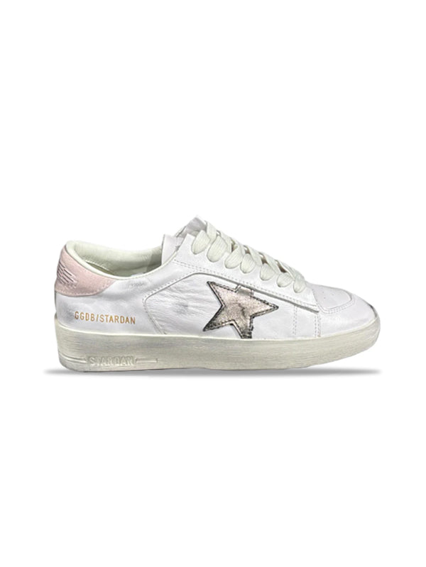 Golden goose white metallic pink