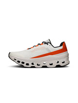 On Cloudmonster White/Orange