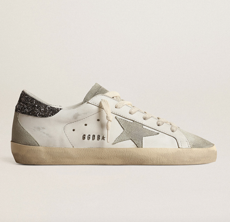 Golden goose white black tab