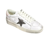 Golden goose white metallic pink